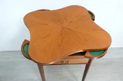 Pamono Antique Small Game Table and Tea Table in Oak Wood, 1900s