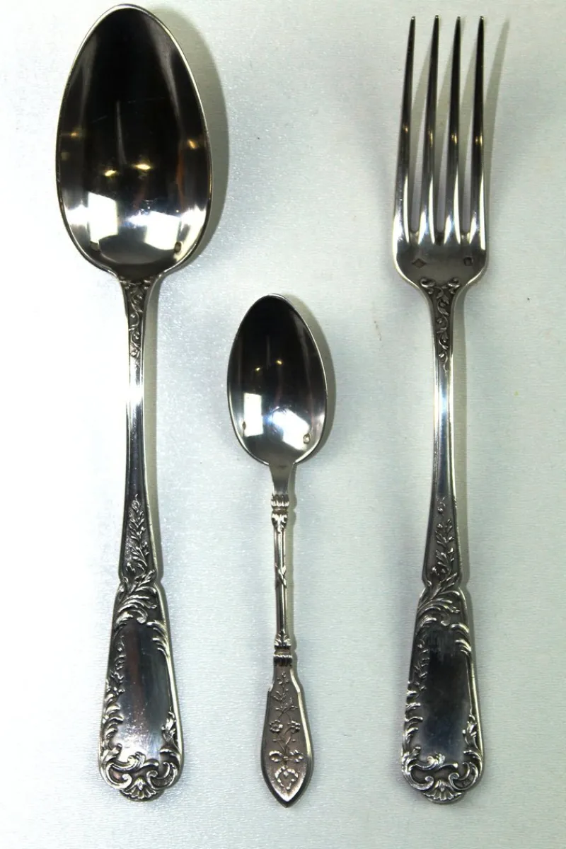 Online Pamono Antique Solid Silver Soup Spoons, 1900s, Set of 12