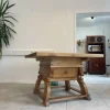 Pamono Antique Solid Wood Farmhouse Table> Worktables & Workbenches