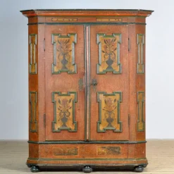 Sale Pamono Antique South German Folk Art Hand-Painted Armoire, 1807