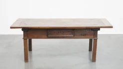 Pamono Antique Southern European Chestnut Coffee Table with Drawer, 18th Century> Coffee & Side Tables