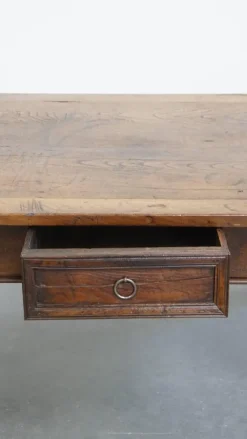 Pamono Antique Southern European Chestnut Coffee Table with Drawer, 18th Century><noscript><img width=