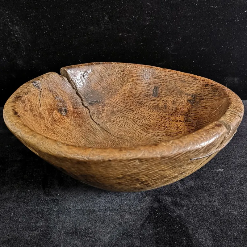New Pamono Antique Spanish Holm Oak Bowl, 1800