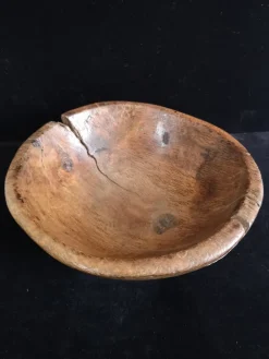 New Pamono Antique Spanish Holm Oak Bowl, 1800