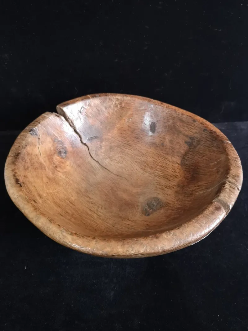 New Pamono Antique Spanish Holm Oak Bowl, 1800