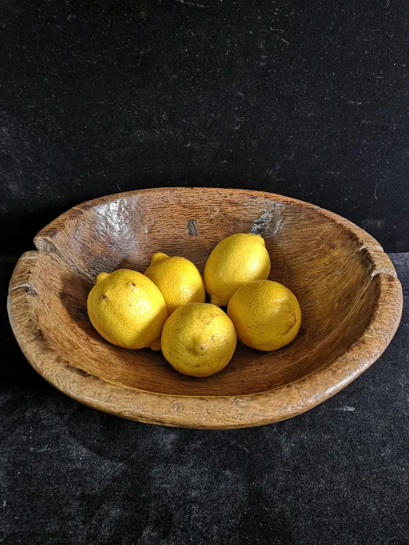 New Pamono Antique Spanish Holm Oak Bowl, 1800