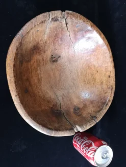 New Pamono Antique Spanish Holm Oak Bowl, 1800
