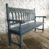 Pamono Antique Spanish Painted Chestnut Settle Bench, 1880> Benches