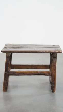 Pamono Antique Spanish Side Table or Stool, 16th Century><noscript><img width=