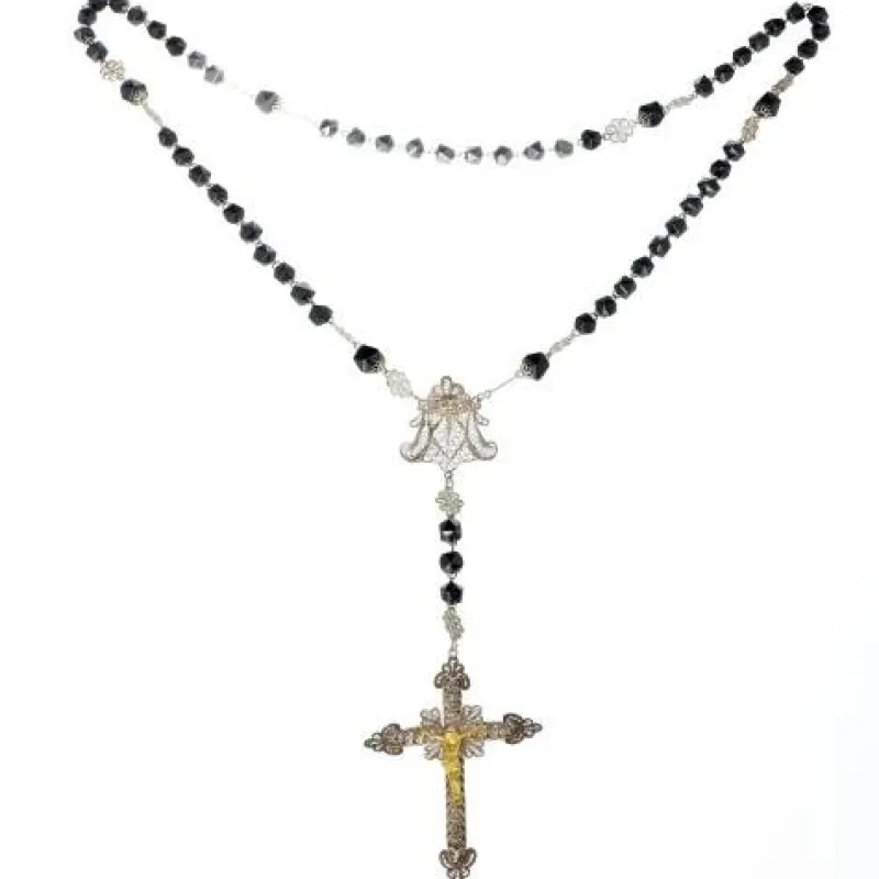 Pamono Antique Spanish Silver Rosary> Necklaces