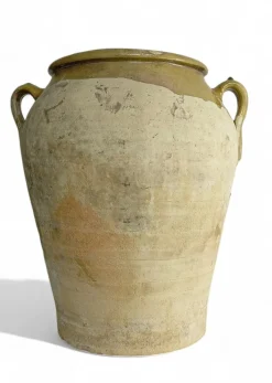 Hot Pamono Antique Spanish Terracotta Olive Oil Jar with Patina, 1890s