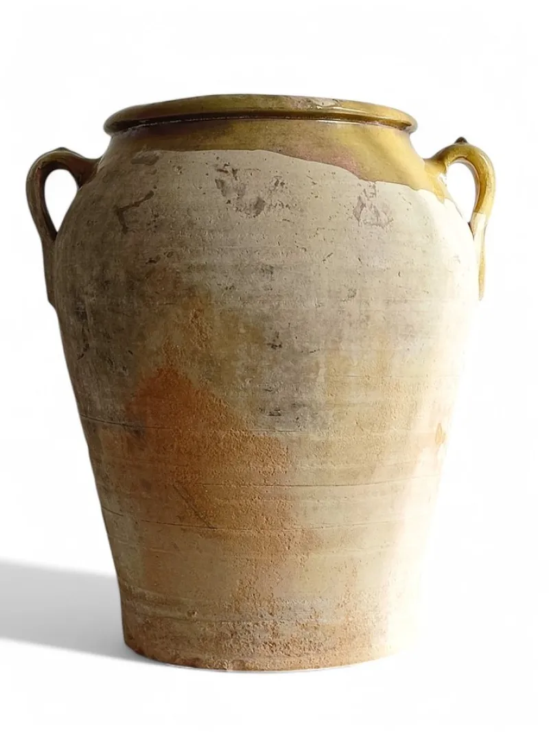 Hot Pamono Antique Spanish Terracotta Olive Oil Jar with Patina, 1890s