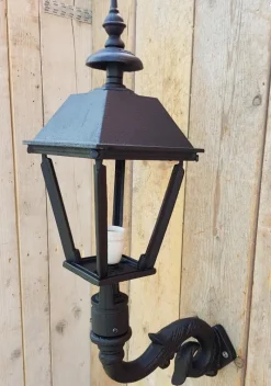 Pamono Antique Square Cast Iron Wall Lantern> Garden Lighting