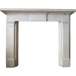 Pamono Antique Statuary Fireplace in White Marble, 1810> Fireplaces And Mantels