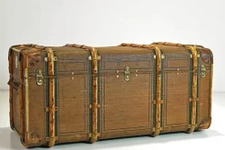 Pamono Antique Steamer Trunk by Moritz Mädler for Mädler, Germany, 1890s
