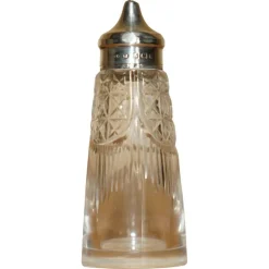 Online Pamono Antique Sterling Silver & Cut Glass Crystal Salt Shaker from John Grinsell & Sons, 1909