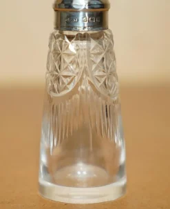 Online Pamono Antique Sterling Silver & Cut Glass Crystal Salt Shaker from John Grinsell & Sons, 1909