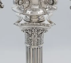 Sale Pamono Antique Sterling Silver Five-Light Corinthian Column Candelabra from Goldsmiths & Silversmiths, London, 1925