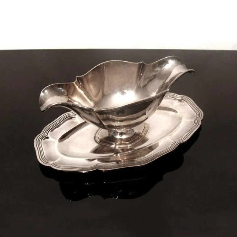 Pamono Antique Sterling Silver Sauce Boat from Leon Lapar> Serving Dishes