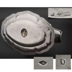 Pamono Antique Sterling Silver Sauce Boat from Leon Lapar><noscript><img width=