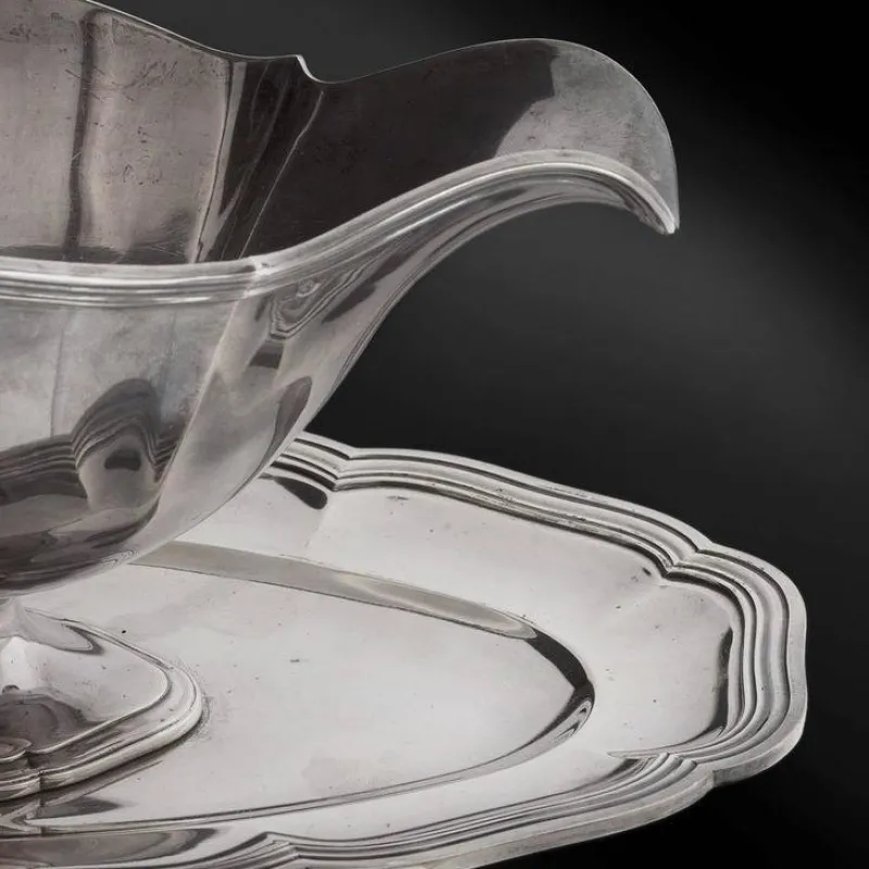 Pamono Antique Sterling Silver Sauce Boat from Leon Lapar> Serving Dishes