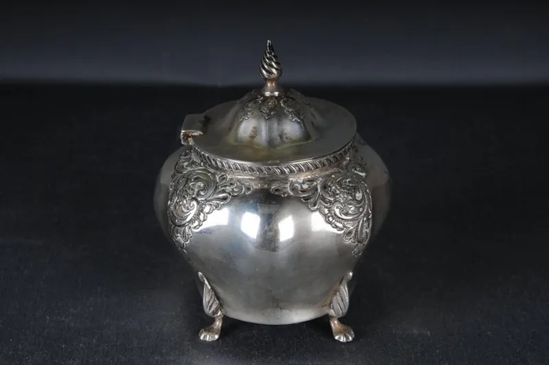 Pamono Antique Sterling Silver Sugar Bowl, England> Dinnerware Accessories