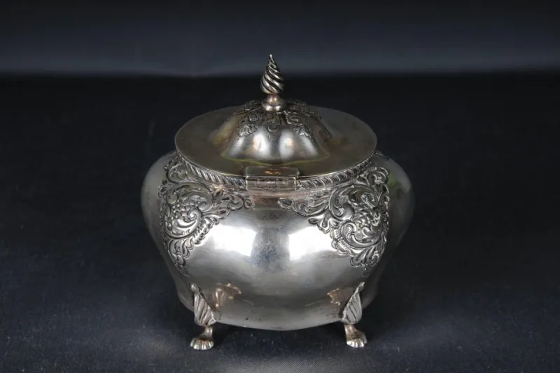 Pamono Antique Sterling Silver Sugar Bowl, England> Dinnerware Accessories