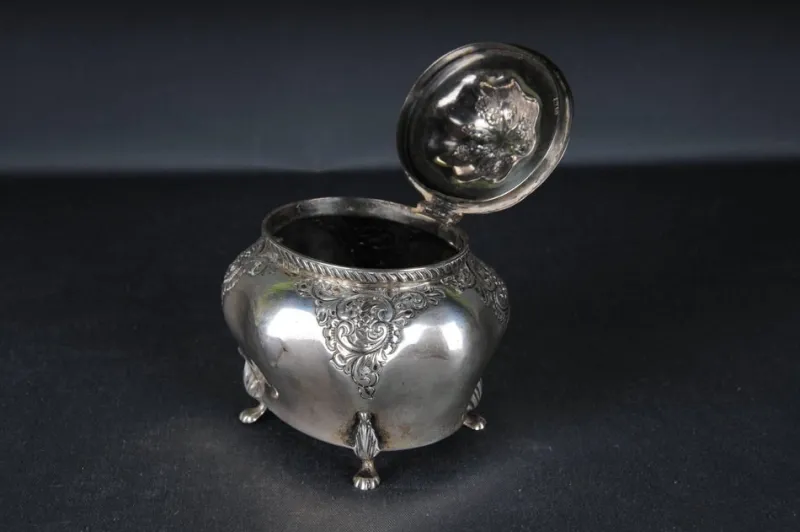 Pamono Antique Sterling Silver Sugar Bowl, England> Dinnerware Accessories