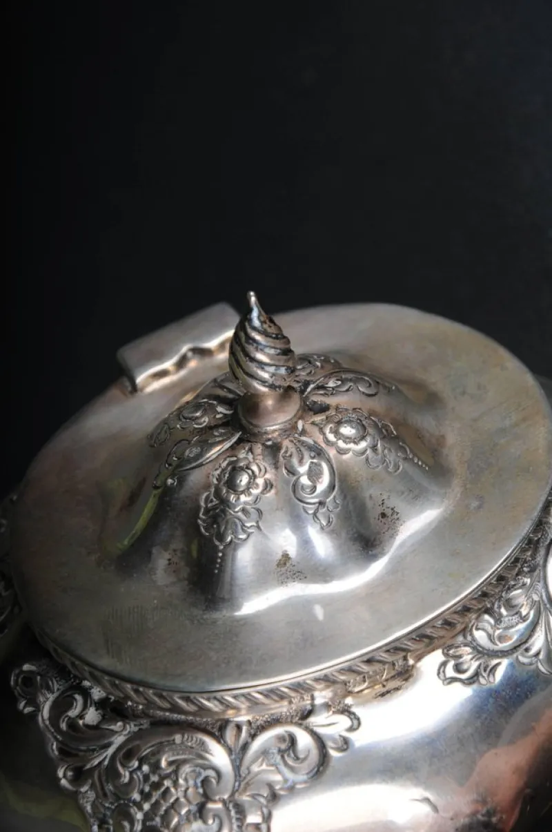 Pamono Antique Sterling Silver Sugar Bowl, England> Dinnerware Accessories