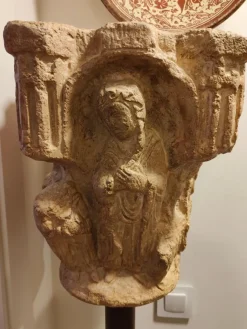 Pamono Antique Stone Capital in Roman Style, 1890><noscript><img width=