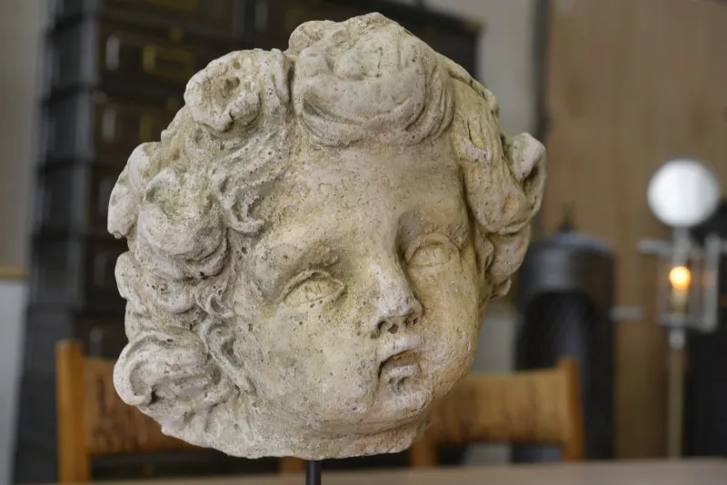 Pamono Antique Style Head Sculpture, 20th Century, Reconstituted Stone> Classical|Sculpture