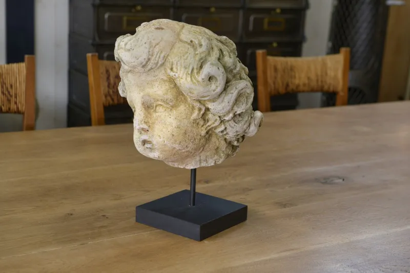 Pamono Antique Style Head Sculpture, 20th Century, Reconstituted Stone> Classical|Sculpture