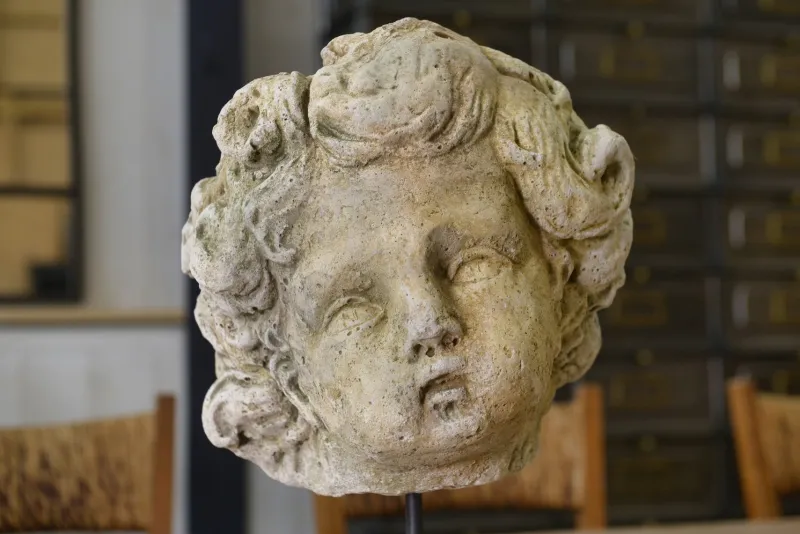 Pamono Antique Style Head Sculpture, 20th Century, Reconstituted Stone> Classical|Sculpture