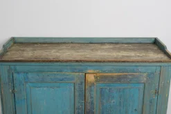 Pamono Antique Swedish Gustavian Blue Painted Country Sideboard><noscript><img width=