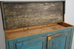 Pamono Antique Swedish Gustavian Blue Painted Country Sideboard><noscript><img width=