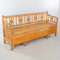 Pamono Antique Swedish Marbled Bench, 1890s><noscript><img width=