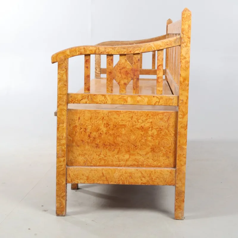 Pamono Antique Swedish Marbled Bench, 1890s> Benches