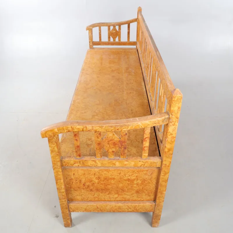 Pamono Antique Swedish Marbled Bench, 1890s> Benches