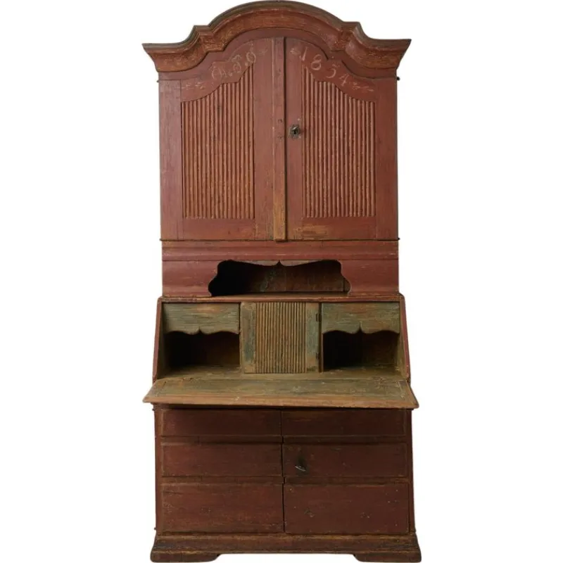 Pamono Antique Swedish Rococo and Gustavian Style Secretary Cabinet> Secretaires