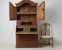 Pamono Antique Swedish Rococo and Gustavian Style Secretary Cabinet><noscript><img width=