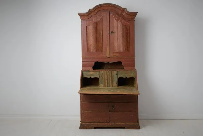 Pamono Antique Swedish Rococo and Gustavian Style Secretary Cabinet> Secretaires