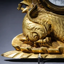 Pamono Antique Table Clock with Dolphin, 1830><noscript><img width=