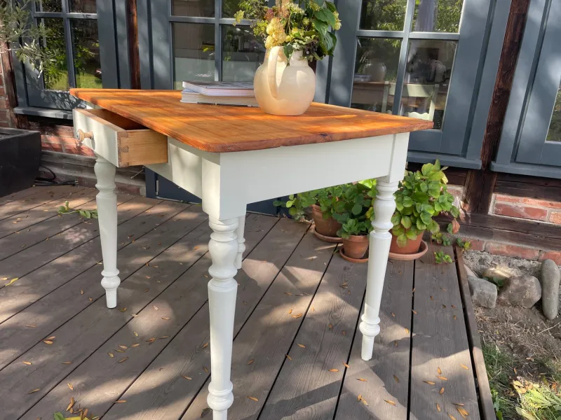 Outlet Pamono Antique Table in Fir, 1890s