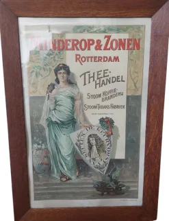 Outlet Pamono Antique Tea Advertising Poster, 1890s