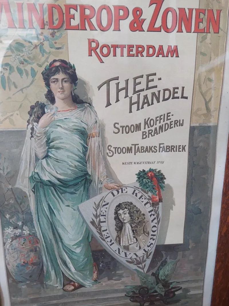 Outlet Pamono Antique Tea Advertising Poster, 1890s
