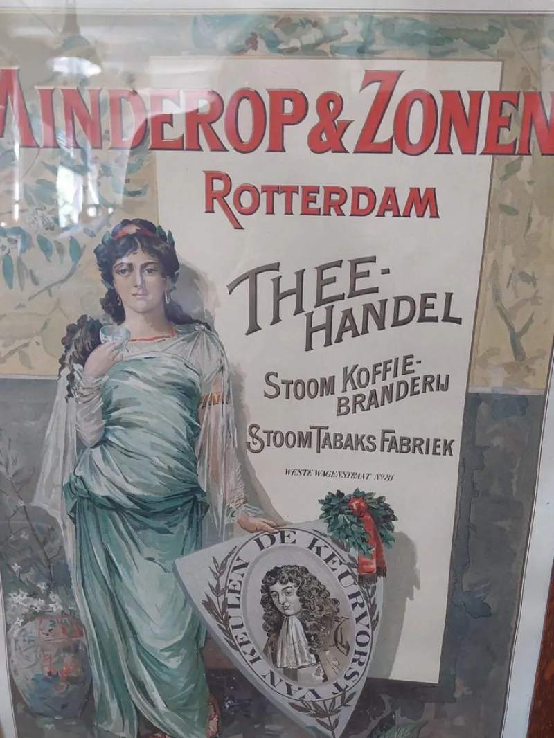 Outlet Pamono Antique Tea Advertising Poster, 1890s