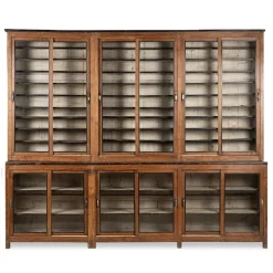 Pamono Antique Teak Bookcase with Patina> Shelves & Wall Units