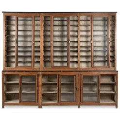 Pamono Antique Teak Bookcase with Patina><noscript><img width=