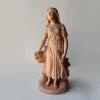 Online Pamono Antique Terracotta Girl with Mandolin Sculpture