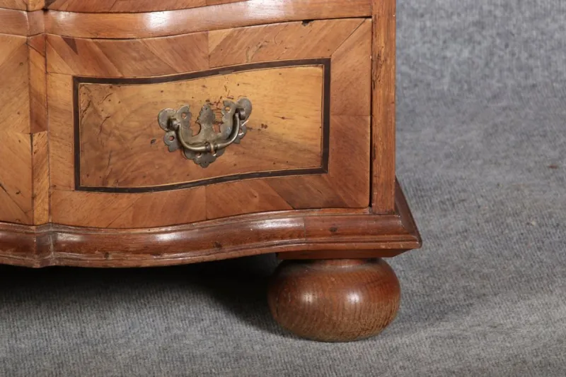 Pamono Antique 18th Century Baroque Tabernacle Secretary in Oak with Walnut Veneer, 1730s> Secretaires